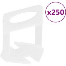 Design In - Clips de nivellement de carreaux 250 pcs 1,5 mm CFW70104