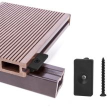 Bluedeer - Clips de terrasse composites 300 pièces - attaches cachées de 6 mm / fixations en plastique pour terrasse, clip de fixation pour planche