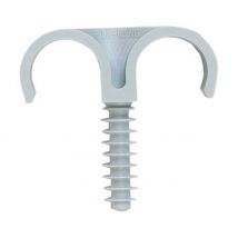 100 Colliers cheville double gris RAM clip pour gaine souple Ø20