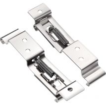 Fitags - Clips para matrícula de remolque, 2 soportes para matrícula con resorte de acero inoxidable, abrazaderas para matrícula de coche, 4,25
