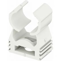 Clips en polyamide blanc - Clips monobloc - Diamètre : 20 mm - Blanc - Vendu à l'unité