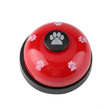 Cloche en fer robuste et durable pour animal de compagnie, jouet interactif pour chien et chat (rouge)