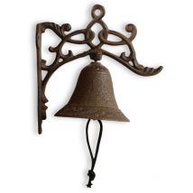 Cloche Fonte Marron 17x10.5x17.5cm - Décoration d'Autrefois