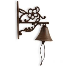 Cloche Fonte Marron 18x9x22cm - Décoration d'Autrefois