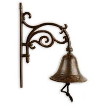 Cloche Fonte Marron 20.5x11.5x25.5cm - Décoration d'Autrefois
