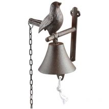 Cloche oiseau en fonte
