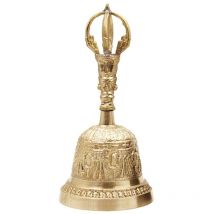 Jeffergarden Cloches de Prière Dorje Vajra Cloche de Méditation Bouddhiste Tibétaine Faite à la Main en Laiton Utilisation pour Le Mariage à la