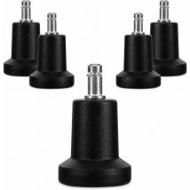Lablanc - Cloches pour chaise de bureau,Lot 5 embouts remplacement roulettes de chaise 10/22 mm,Pied de siège fixe et silencieux pour sol dur