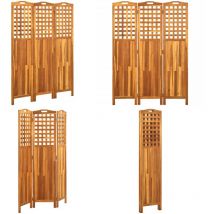 Vidaxl - Cloison de séparation 3 panneaux 121x2x170 cm Bois d'acacia - Cloison De Séparation - Cloison Pliable - Écran D'intimité - Meuble Salle à