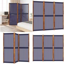 Cloison de séparation 3 panneaux bleu foncé 210x180 cm - Cloison De Séparation - Écran De Confidentialité - Pare-vue - Cloison Pliable - Mobilier