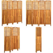 Cloison de séparation 4 panneaux 161x2x170 cm Bois d'acacia - Cloison De Séparation - Cloison Pliable - Écran D'intimité - Décoration Intérieure