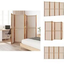 Cloison de séparation 4 panneaux taupe 280x180 cm - Cloison De Séparation - Pare-vue - Écran De Confidentialité - Cloison Pliable - Cloison Modulaire