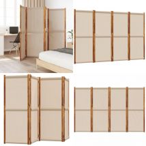 Cloison de séparation 4 panneaux taupe 280x180 cm - Cloison De Séparation - Pare-vue - Écran De Confidentialité - Cloison Pliable - Cloison Modulaire