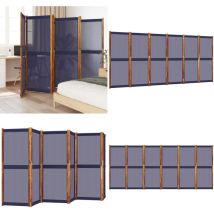 Cloison de séparation 6 panneaux bleu foncé 420x180 cm - Cloison De Séparation - Écran De Confidentialité - Pare-vue - Cloison Pliable - Mobilier