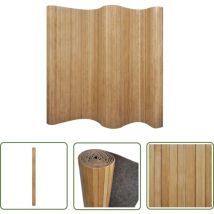 The Living Store Cloison de séparation Bambou naturel 250x165 cm - Cloison De Séparation - Diviseur De Pièce - Écran D'intimité - Bambous - Décoratif