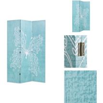 Cloison de séparation pliable 120 x 170 cm Papillon Bleu - Cloison De Séparation - Paravent - Écran De Dressing - Décoration Murale - Séparation