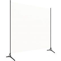 Inlife Cloison de séparation 1 panneau Blanc crème 175x180 cm