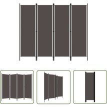 Niceone - The Living Store Cloison de séparation 4 panneaux Anthracite 200x180 cm - Cloison De Séparation - Paravent - Séparateur De Pièce - Intimite