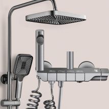 Suguword - Clonne de Douche,Système de Douche Piano Mural Ensemble de Douche Réglable en Hauteur Set de Douche avec Mitigeur