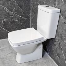 Close Coupled Toilet Including Soft Close WC Seat Roca Unbranded Vercelli