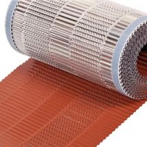 Closoir de faîtage tout aluminium 400 mm x 5 ml rouge souple ventilé - Ral 8004