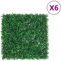Clôture à feuilles d'arbustes artificiels 6 pcs vert 50x50 cm