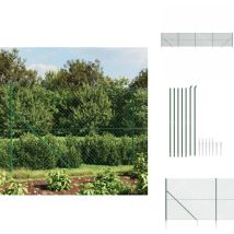 Vidaxl - Clôture à mailles losangées avec piquet d'ancrage vert 1,6x10 m - Clôture - Clôture Grillagée - Clôture Cyclique - Clôture Jardin - Clôture