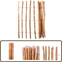 Clôture à piquets Bois de noisetier 120x250 cm - Clôture Bois - Clôture Jardin - Clôture Design - Clôture Esthétique - Clôture Naturelle
