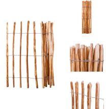 Clôture à piquets Bois de noisetier 120x250 cm - Clôture Bois - Clôture Jardin - Clôture Design - Clôture Esthétique - Clôture Naturelle