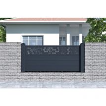 Casanoov - Panneau de clôture aluminium 1.9m semi-ajourée adula H.90 cm - Kit complet