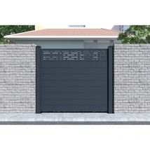 Casanoov - Panneau de clôture aluminium 1.9m semi-ajourée arlberg H.170 cm - Kit complet