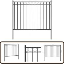 Clôture de jardin Acier 1,7x1 m Noir - Clôture Jardin - Clôture Acier - Clôture Decorative - Barriere Jardin - Intimité Jardin