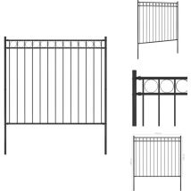 Clôture de jardin Acier 1,7x1,5 m Noir - Clôture Jardin - Clôture Acier - Clôture Decorative - Barriere Jardin - Intimité Jardin