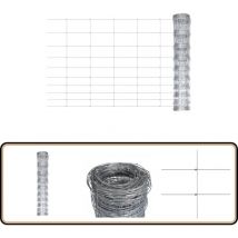 Clôture de jardin Acier galvanisé 50x1 m Argenté - Clôture De Jardin - Clôture Métallique - Clôture Rigide - Clôture Pliable - Clôture Pour Animaux