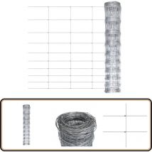 Clôture de jardin Acier galvanisé 50x1,2 m Argenté - Clôture De Jardin - Clôture Métallique - Clôture Rigide - Clôture En Acier - Clôture Galvanisée