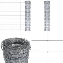 Clôture de jardin Acier galvanisé 50x1,2 m Argenté - Clôture De Jardin - Clôture Métallique - Clôture Rigide - Clôture En Acier - Clôture Galvanisée