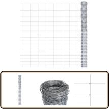 Clôture de jardin Acier galvanisé 50x1,25 m Argenté - Clôture De Jardin - Clôture Métallique - Clôture Rigide - Clôture En Acier - Clôture Galvanisée
