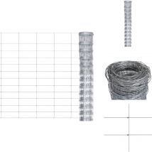 Clôture de jardin Acier galvanisé 50x1,25 m Argenté - Clôture De Jardin - Clôture Métallique - Clôture Rigide - Clôture En Acier - Clôture Galvanisée