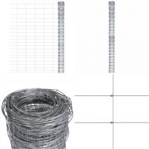 Clôture de jardin Acier galvanisé 50x1,25 m Argenté - Clôture De Jardin - Clôture Métallique - Clôture Rigide - Clôture Grillagée - Clôture Poule
