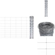 Clôture de jardin Acier galvanisé 50x1,5 m Argenté - Clôture De Jardin - Clôture Métallique - Clôture Rigide - Clôture En Acier - Clôture Galvanisée