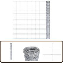 Clôture de jardin Acier galvanisé 50x1,6 m Argenté - Clôture De Jardin - Clôture Métalliques - Clôture Rigide - Clôture Galvanisée - Clôture Pour