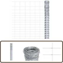 Clôture de jardin Acier galvanisé 50x1,6 m Argenté - Clôture Jardin - Clôture Métal - Clôture Rigide - Clôture Galvanisée - Clôture Animale
