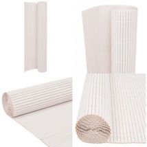Clôture de jardin double face 110x300 cm Blanc - Clôture De Jardin - Clôture Pvc - Clôture Blanche - Clôture Résistante Aux Uv - Clôture Modulaire