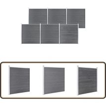 Clôture de jardin wpc 1045x186 cm Gris - Clôture De Jardin - Clôture Résidentielle - Clôture wpc - Clôture Composite - Panneau De Clôture