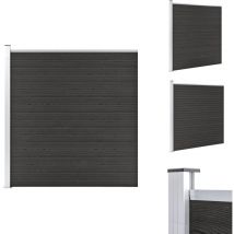 Clôture de jardin wpc 175x186 cm Gris - Clôture Jardin - Clôture Résidentielle - Clôture wpc - Clôture Composite - Clôture Grise