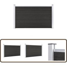Clôture de jardin wpc 180x105 cm Gris - Clôture Jardin - Clôture Wpc - Clôture Composite - Clôture Design - Clôture Moderne