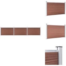 Clôture de jardin wpc 526x106 cm Marron - Clôture Jardin - Clôture Wpc - Clôture Composite - Clôture Design - Clôture Moderne