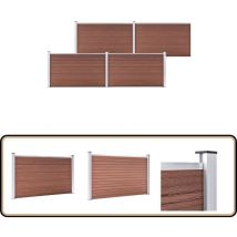 Clôture de jardin wpc 699x106 cm Marron - Clôture De Jardin - Clôture wpc - Clôture Composite - Clôture Marrone - Barrière De Jardin