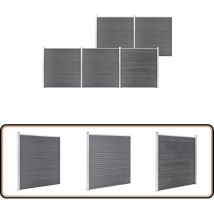 Clôture de jardin wpc 872x186 cm Gris - Clôture De Jardin - Clôture Résidentielle - Clôture wpc - Clôture Composite - Clôture Grise