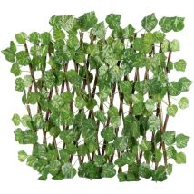 Clôture de simulation Clôture télescopique Fausses fleurs Feuilles vertes Clôture de jardin extérieure Garde-corps Feuilles décoratives Blocage des